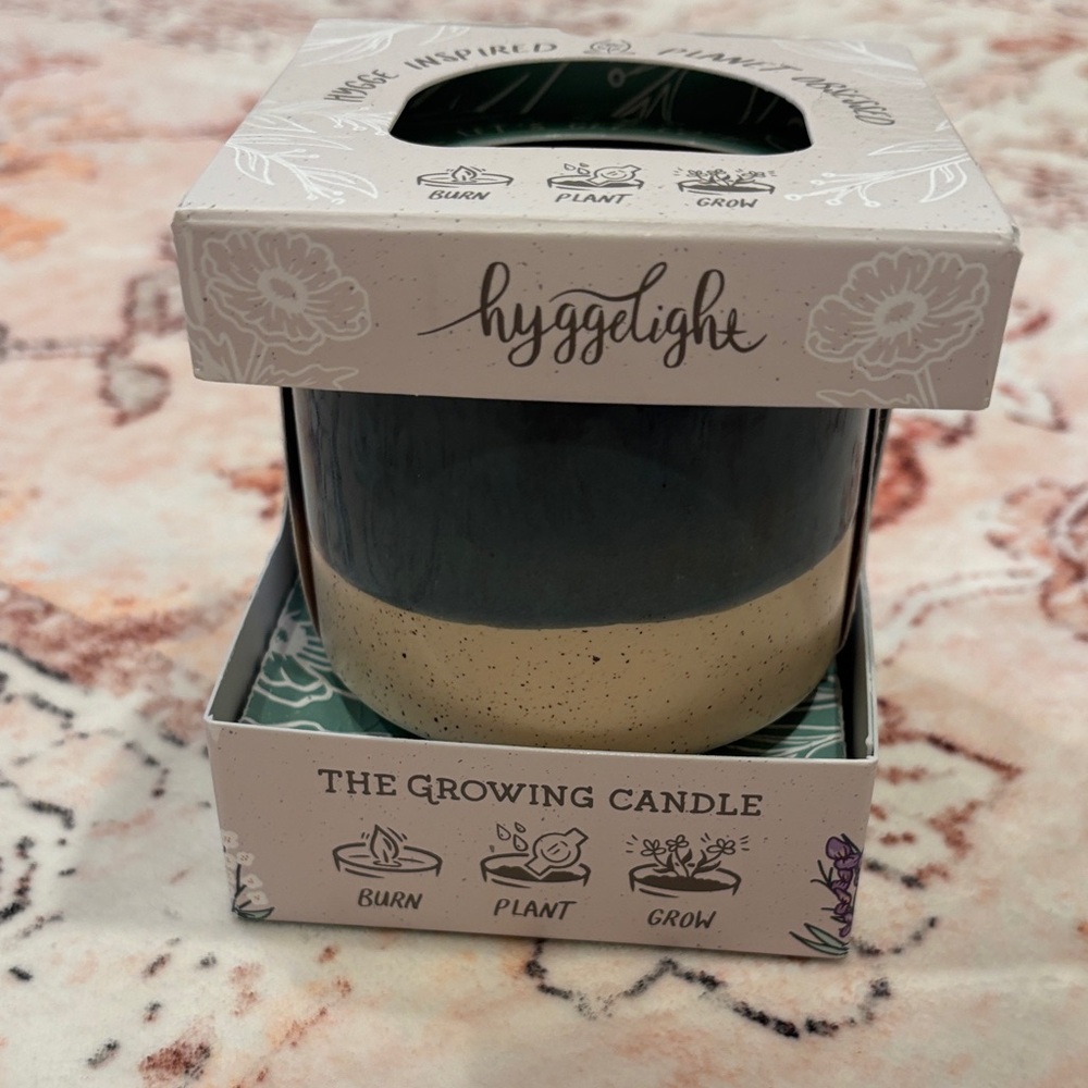 Blue and Cream Growing Candle